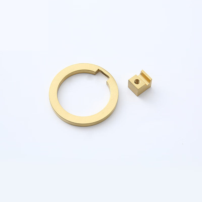 Bingyu Brass Solid Gold Handle, Hardware Furniture Cabinet Door Drawer Pull Ring, Brass Cabinet Door Handle, Small Size 8824, BH-518