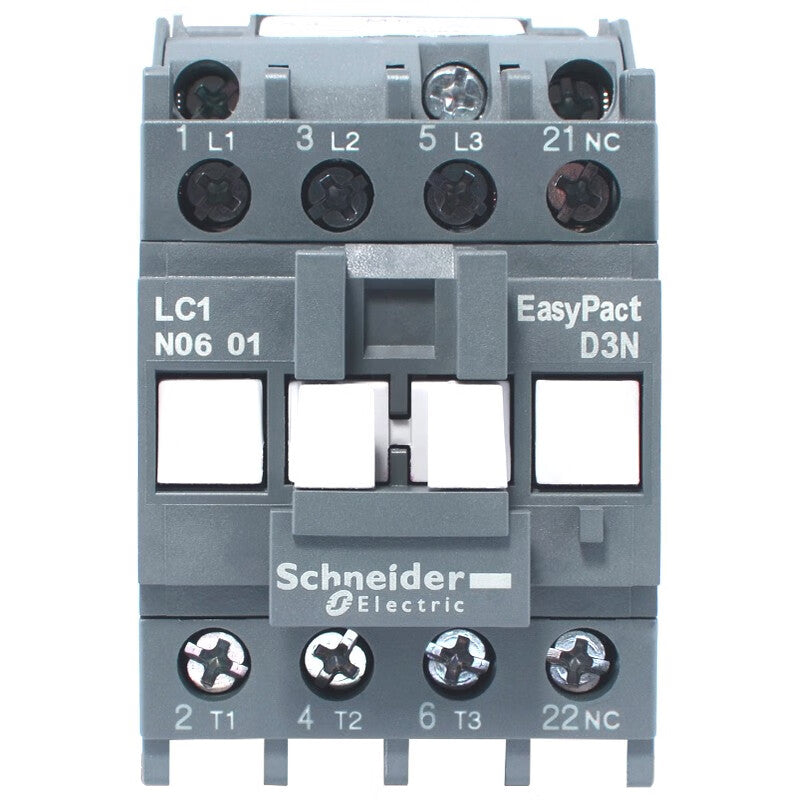 Schneider Electric EasyPact D3N AC contactor LC1N0601Q5N 3P 6A 380VAC auxiliary contact 1NC 50Hz 690V