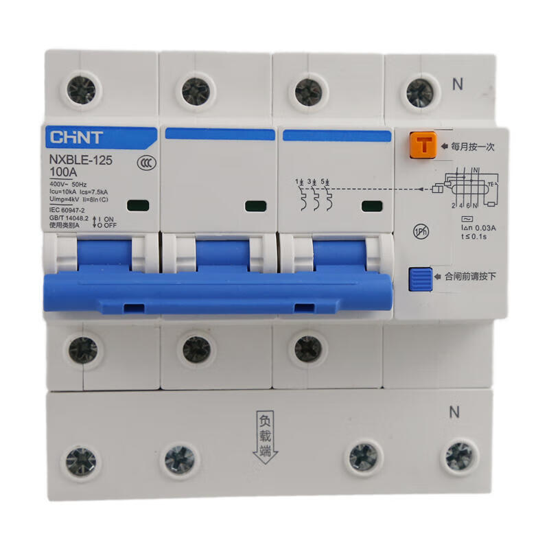 Chint NXBLE-125 RCCB 3P+N C100 30mA