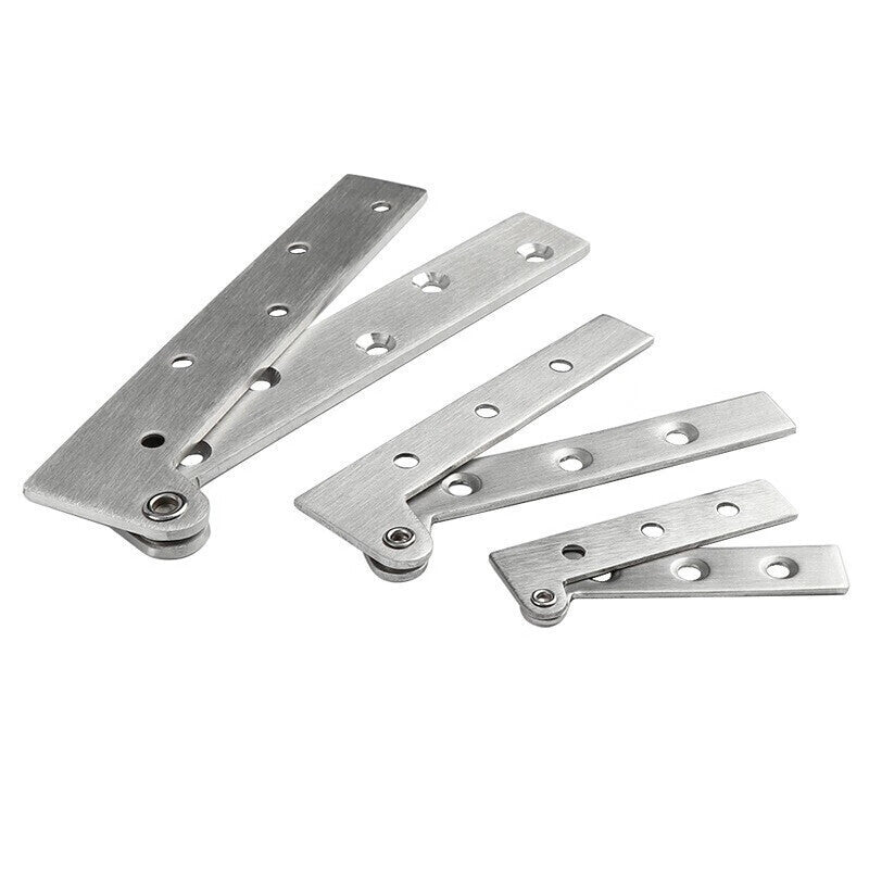 Deyu Crafts Stainless Steel Chicken Beak Hinge, Top and Bottom Pivot, Cabinet Door Straight Hidden Door Hardware Accessories, 2 Pieces/Piece, Extra Large Size