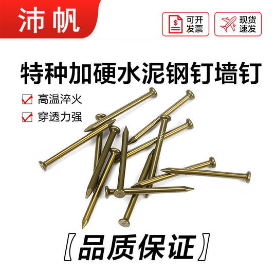 Peifan cement nails, galvanized high-strength wall nails, concrete and woodworking nails, national standard C, 60mm (approximately 250 pieces).