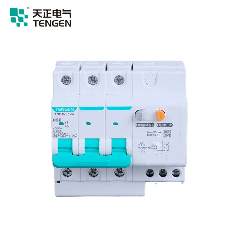 Tianzheng Electric TENGEN air switch TGB1NLE-32 3P D16 30mA 335021600599 miniature leakage protection circuit breaker (customized)