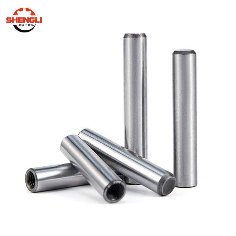 Saint-Struck Hardened and Quenched Internal Thread Cylindrical Pin GB120 Locating Pin, Tapping Pin, Pulling Pin, 45# Steel, M5*30 (Internal Thread M3) [50 Pieces]