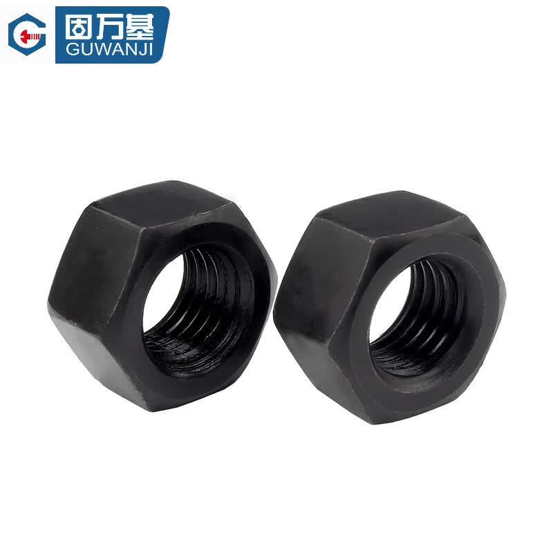 GUWANJI hexagonal nuts, high-strength carbon steel, black finish, grade 4 M2.5 [2000 pieces]