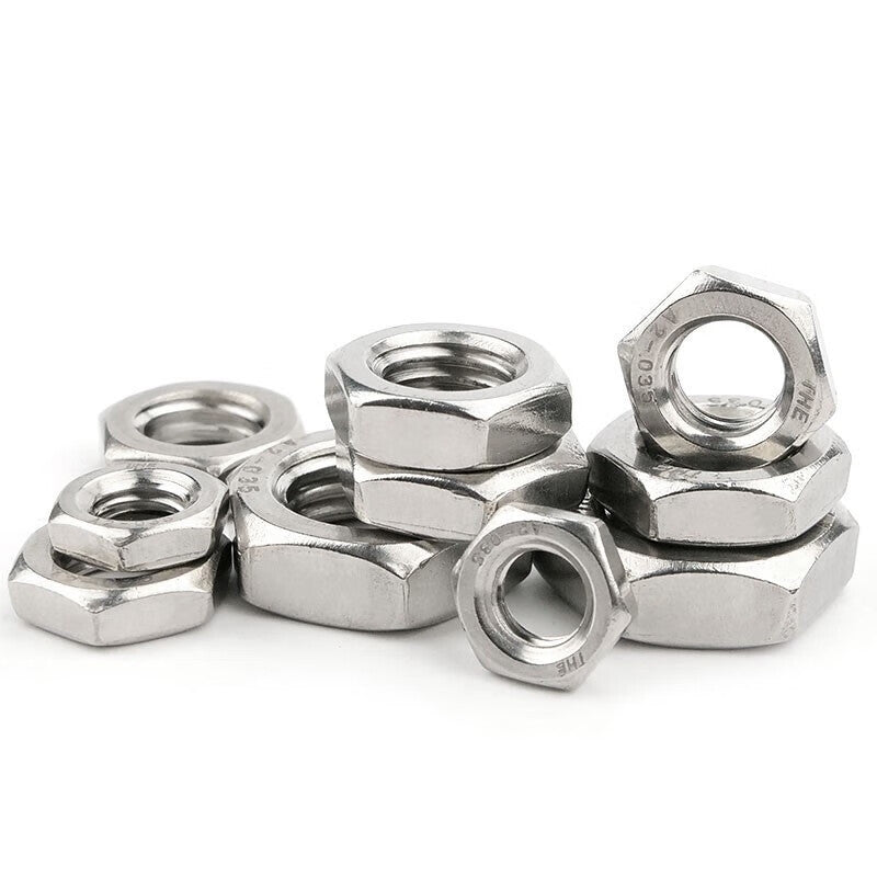 Haisdike HKYC-61 304 Stainless Steel External Hex Socket Thin Nut GB6172 304-M20 (10 pieces)