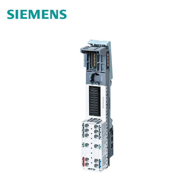 Siemens SIMATIC E200SP, base unit BU20-P6+A2+4D, type C0 base unit, plug-in terminal, with 2 AUX terminals, new load group, width x height: 20mmx117mm; 6ES71936BP200DC0