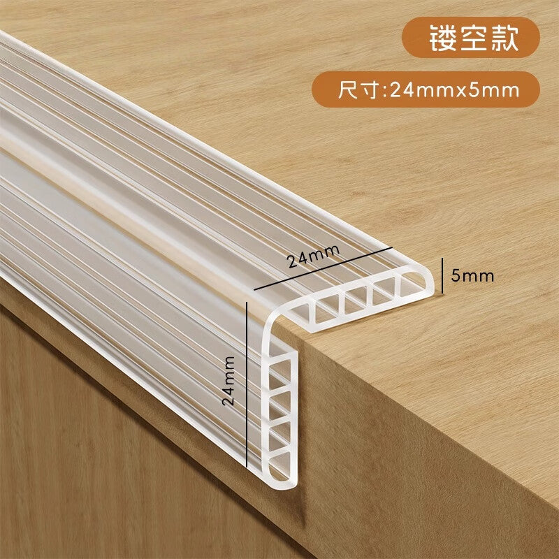Shengduoshan transparent anti-collision strip, invisible table corner protector for infants and toddlers, anti-collision sticker, invisible anti-collision, no edge curling, 2 meters.