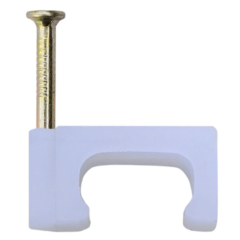 Zhuyun Wire Clips, Steel Nail Wire Clips, Electrical Wire Clips, Nail Sheath Wire Clips, 8mm Square White, 100 pieces/pack