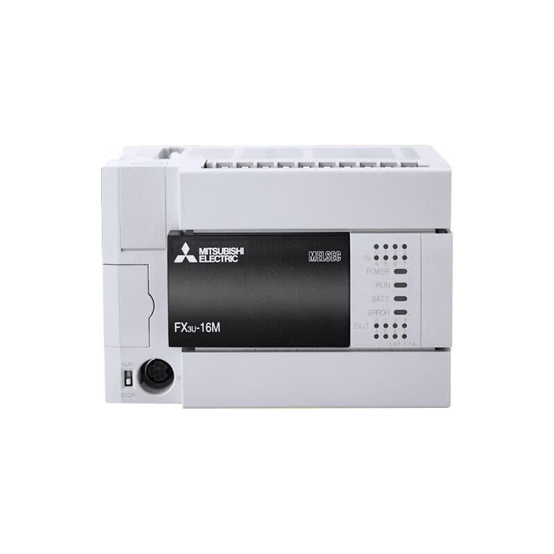 Mitsubishi Electric FX3U series basic unit, built-in 8 input/8 output (relay), AC power supply; FX3U-16MR/ES-A