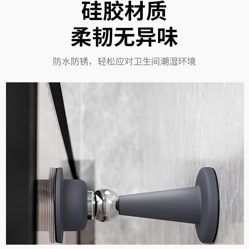Fengshang door stopper, no drilling required, anti-collision silicone bathroom/toilet door stopper, fixed household door suction cup.