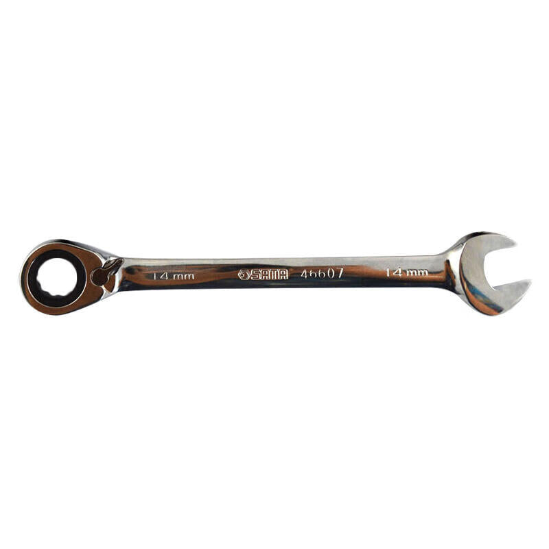 SATA fully polished two-way ratchet dual-purpose quick wrench 14mm; 46607