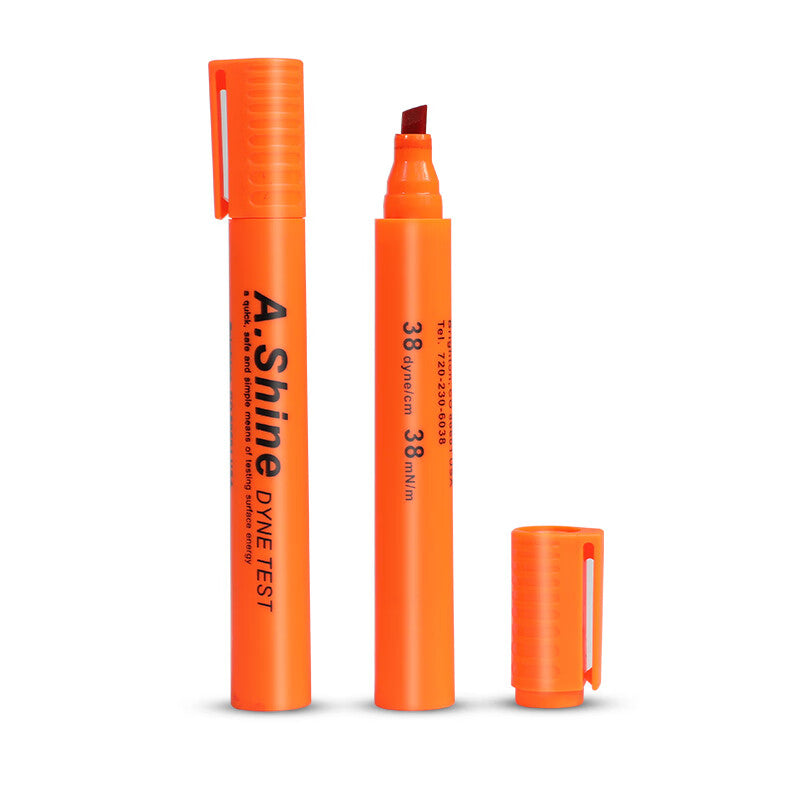 A.SHINE (American brand) Dine Pen: Corona-activated surface tension tester for oil stain cleanliness testing. Quick-drying (38 seconds).
