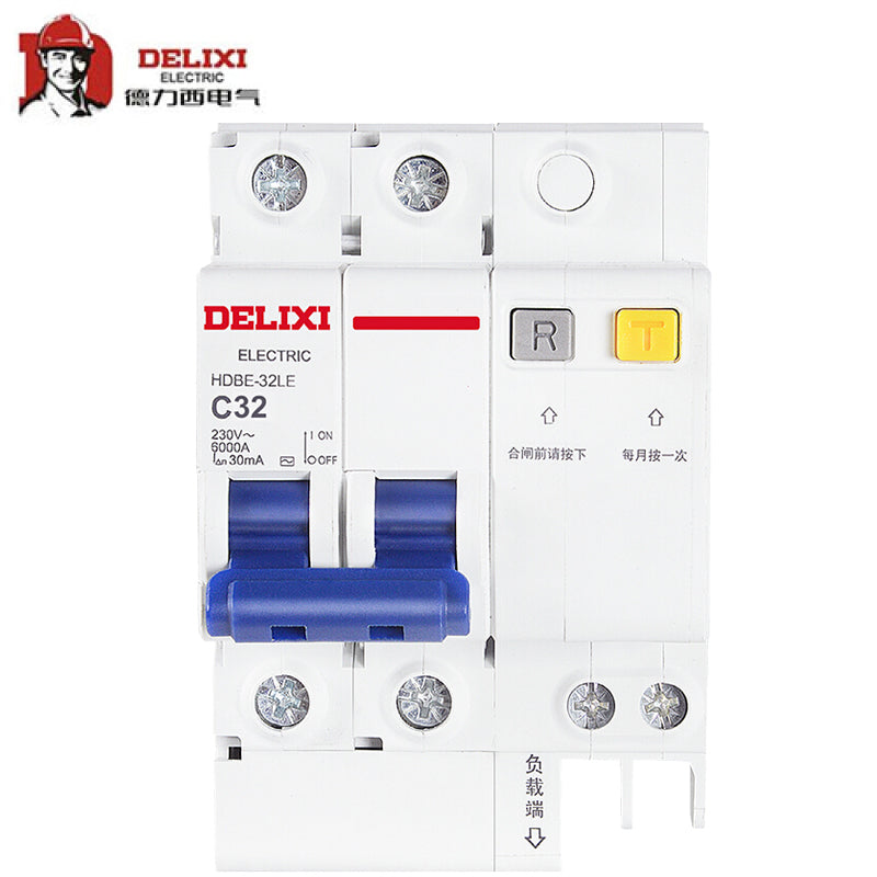 Delixi HDBE-32LE 2P 32A Leakage Circuit Breaker