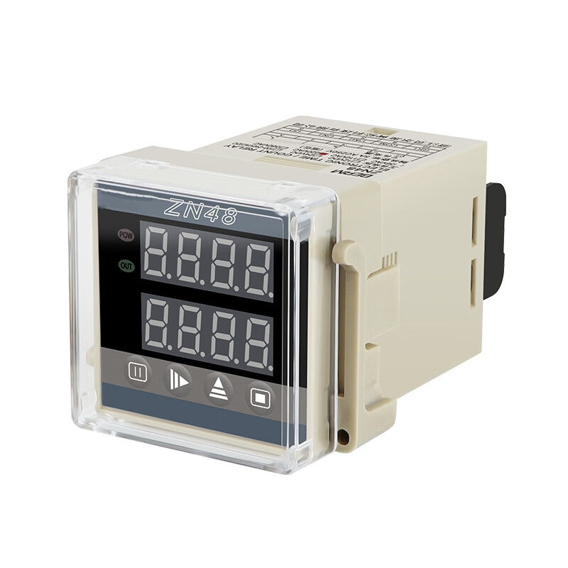 Ouhuayuan Time Relay Counter Accumulator Speed and Frequency Intelligent Dual Digital Display Meter 24 220V ZN48 AC220V