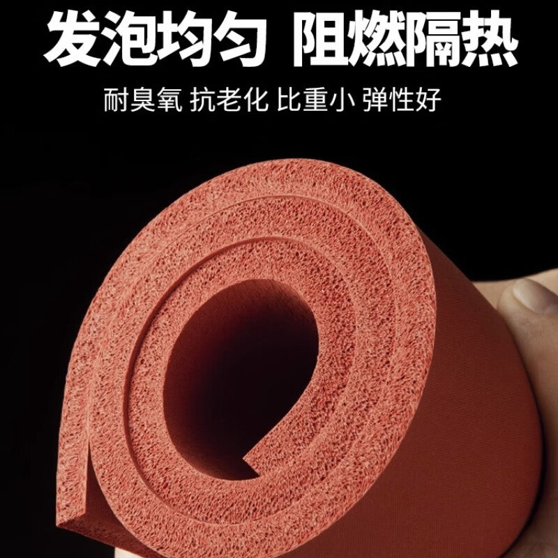 Shanhe Industrial Products High Temperature Resistant Silicone Foam Board, Foamed Silicone Pads for Heat Press Machines and Ironing Machines, Sponge Pads with Adhesive Backing, Shock Absorbing and Sealing Foam, 0.5m*1m*10mm