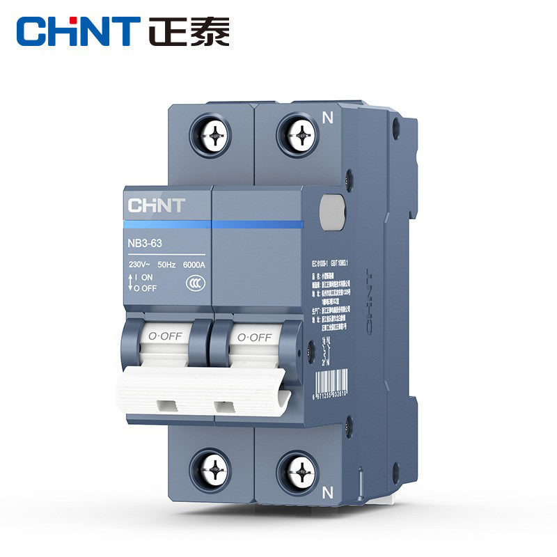 Chint (CHNT) small circuit breaker NB3-63 1P+N series C10 (pack of 3)