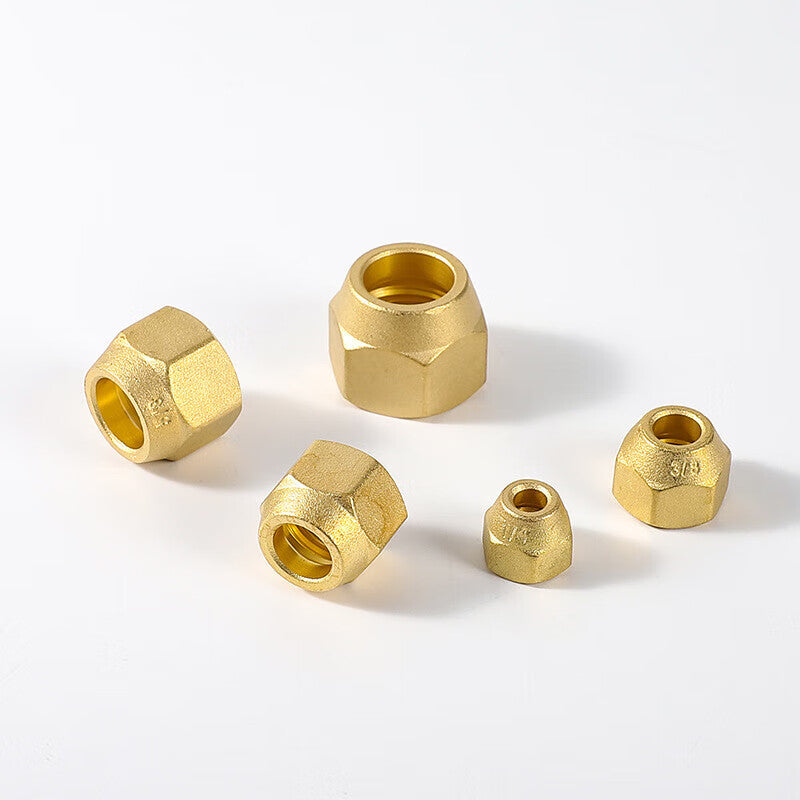 Steel Kirin Products - Air Conditioner Copper Pipe Connecting Nuts, Thickened Brass Nuts (Unit: Piece) 4/2 Standard Thickened Imperial Nuts