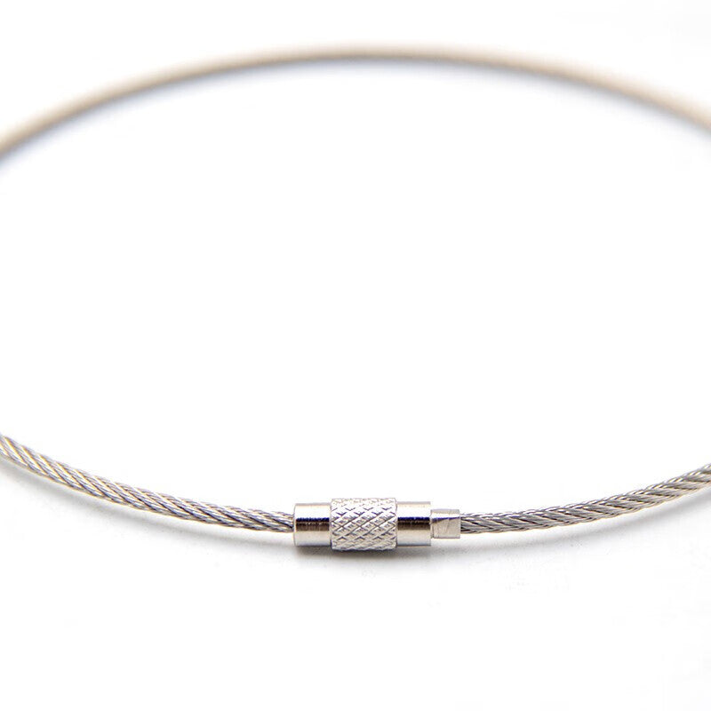 Deyu Crafts - Stainless Steel Wire Rope Keychain, Wire Ring, Wire Lock. Unit: Piece. 1.5mm*15cm