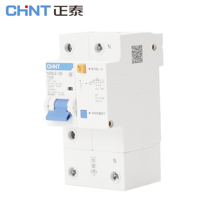 Chint NXBLE-125-1P+N-C125-30mA Circuit Breaker