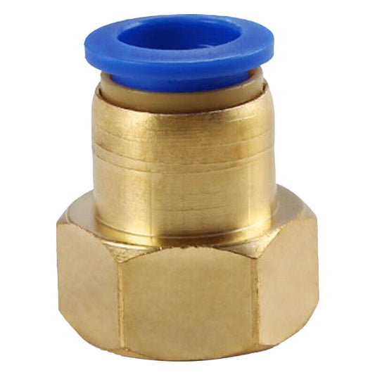 PCF12-01 Quick Connect Fitting - Internal Thread, Blue & Black