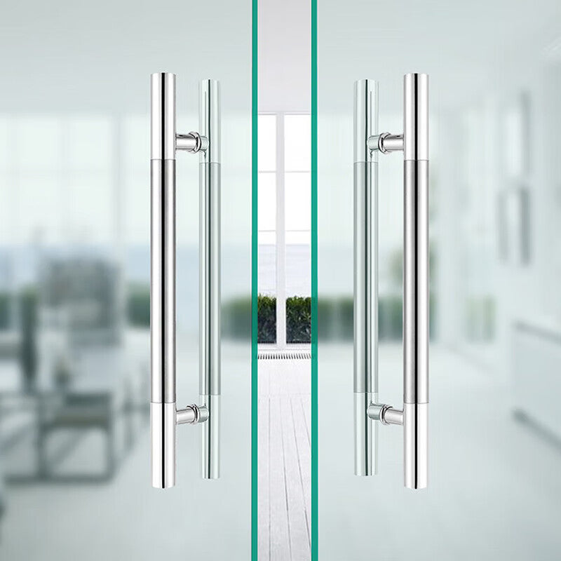 Deyu Industrial Products - Glass Door Handles, Stainless Steel Door Handles, Shop and Office Door Handles, Thickened Material, 30cm Hole Spacing, 50cm Length (Two per Set)