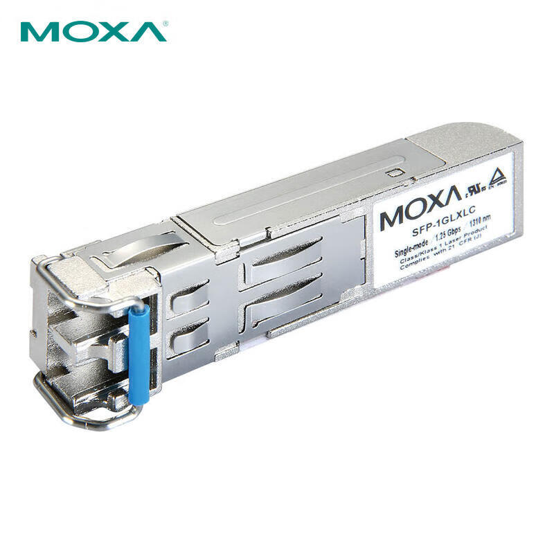 Moxa 10km single-mode SFP optical port module; SFP-1GLXLC