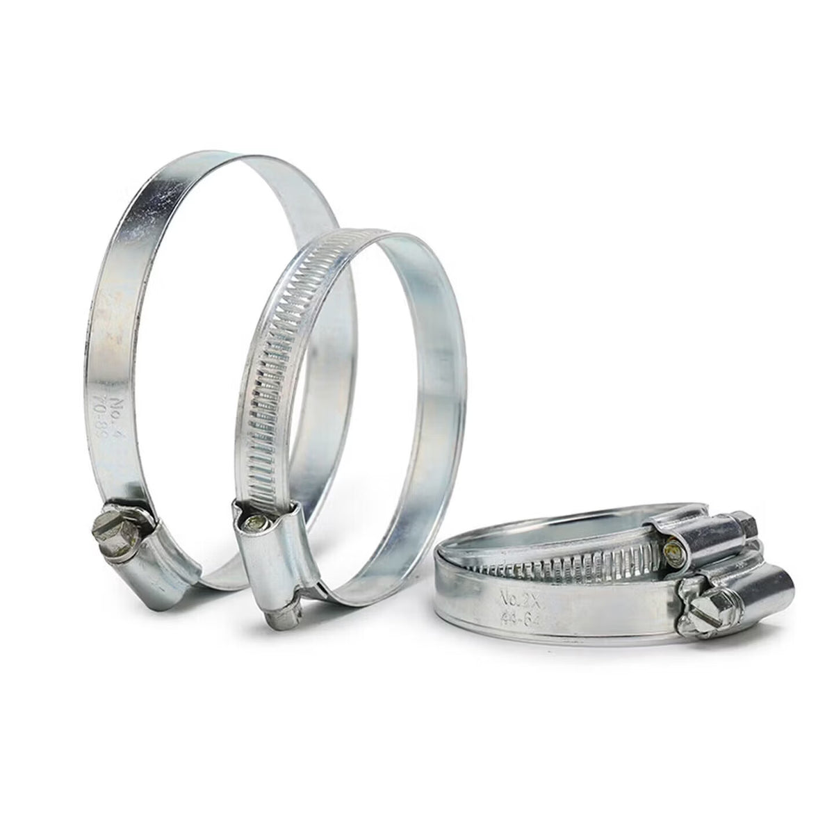 Peifan British-style galvanized iron hose clamps, carbon steel fire hose clamps, ventilation pipe metal clips, 16-25mm (5 pieces)
