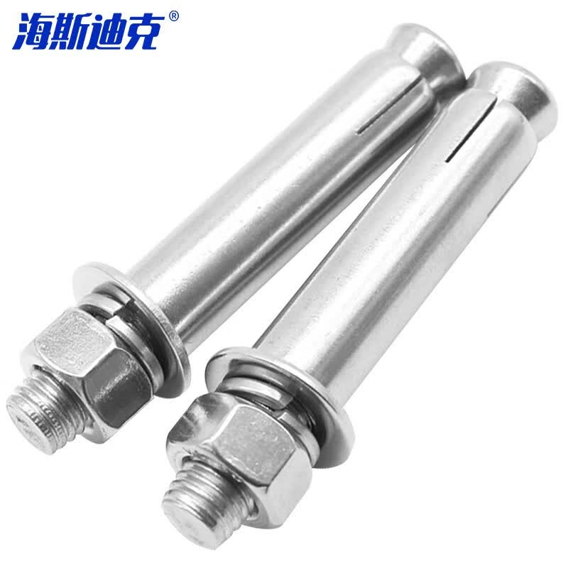 Haisdic 304 Stainless Steel Expansion Bolts, Expansion Bolts, Expansion Screws, Expansion Tubes HK-07 M10*150 (10 pieces) Seamless