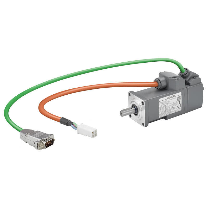 Siemens low inertia servo motor, absolute encoder, with keyway, with brake; 1FL60222AF211MB1