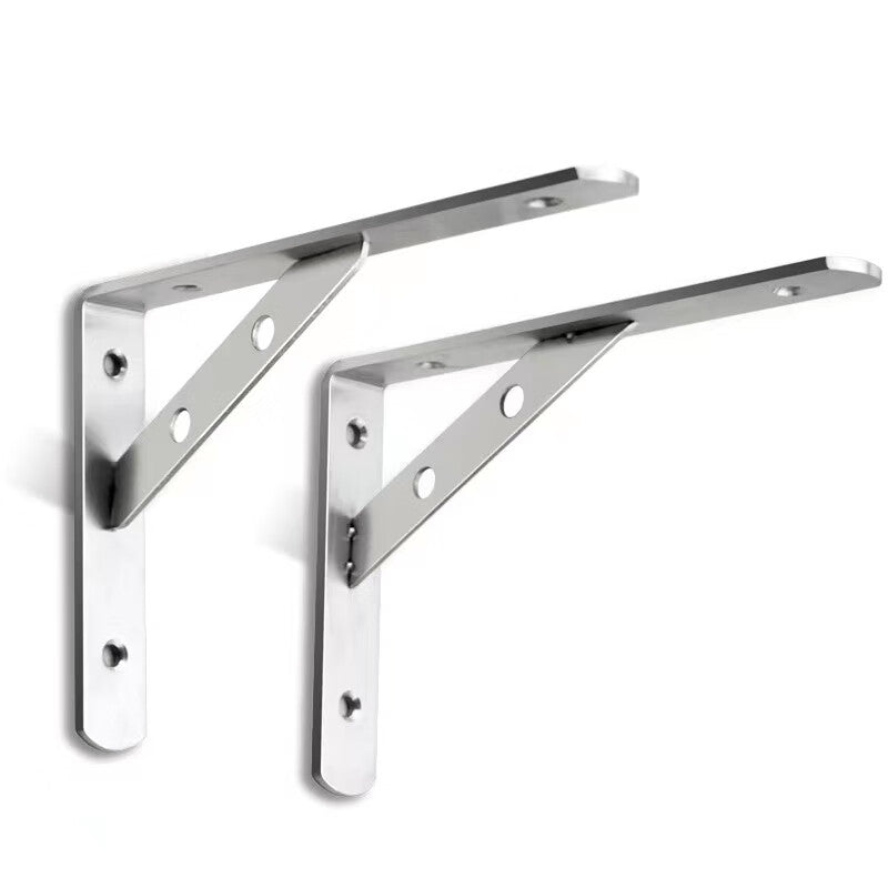 Qizhou Stainless Steel Tripod Stand/Shelf with Fixed Right Angle Support, 4mm Thickness * 400mm Length (2 pieces)