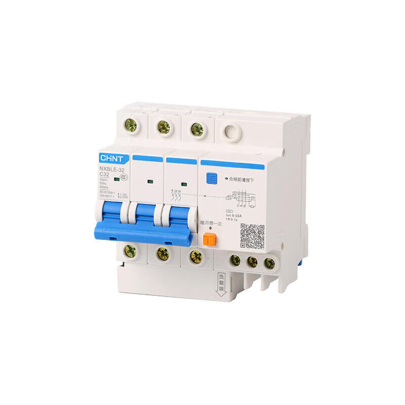 Chint residual current action circuit breaker; NXBLE-32 3P C32 30mA 6kA