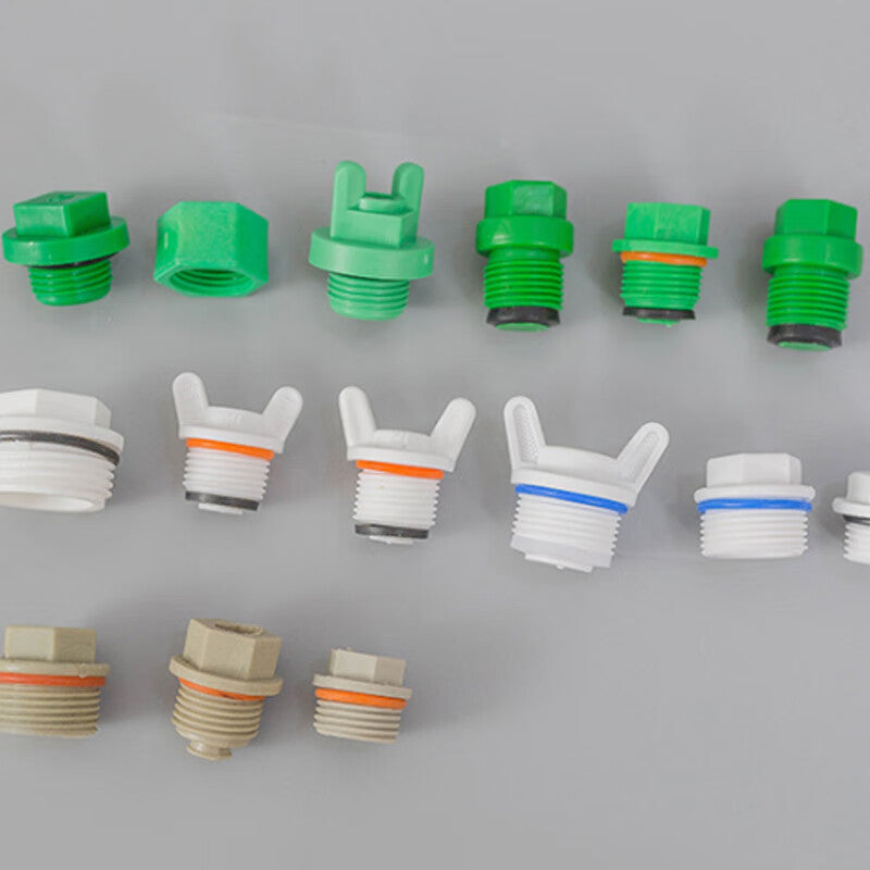 Yu Shijia Run PPR pipe fittings, plugs, external threaded plugs with gaskets, water pipe accessories, end caps, hexagonal edge plugs, 4/8 inch/white, all at one price.