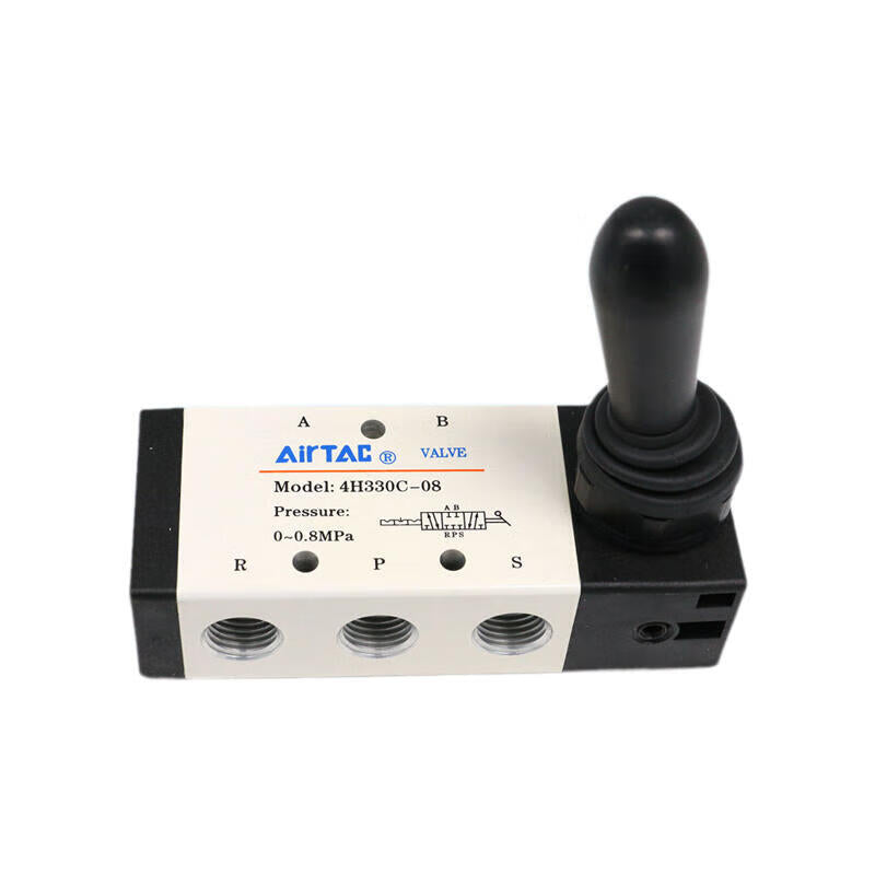 AirTAC 3-position 5-way manual valve; 4H330C08