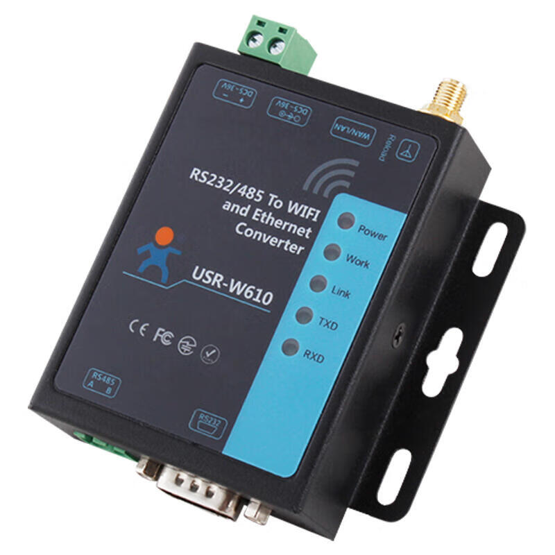 LonHand Serial to Wi-Fi Wireless Serial Server RS232/485/RJ45 Network Port USR-W610