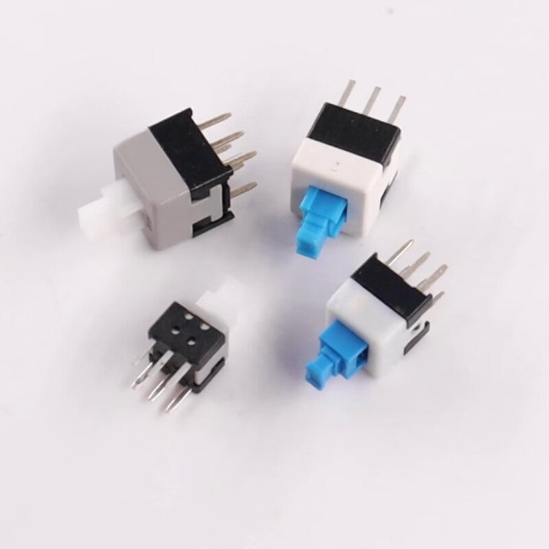 Huishida push button switch, 6-pin self-locking, non-self-locking, 7*7mm reset switch, 8.5x8.5mm small push button, non-locking, 5.8*5.8mm self-locking switch (20 pieces).