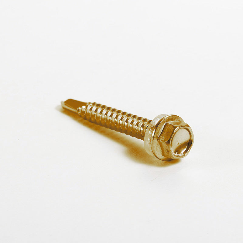 Aozhan Industrial Hexagonal Washer Self-Drilling Screws, Color Zinc Screws, Dovetail Screws, ST5.5-ST6.3 Series, ST5.5*100 [200 pieces/box]
