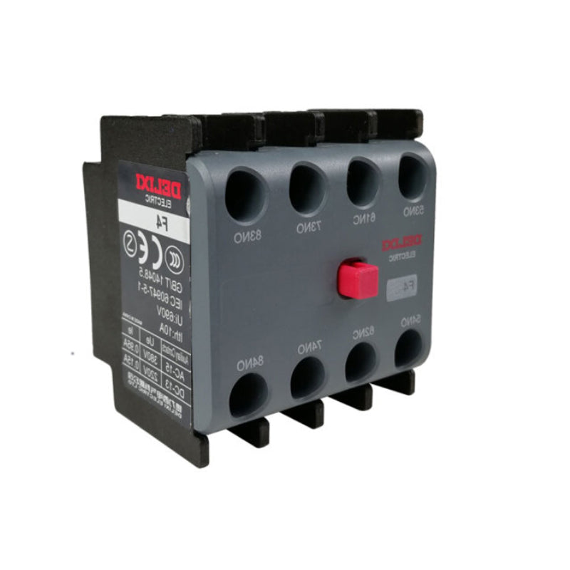 DELIXI ELECTRIC AC contactor accessory top auxiliary contact F4-04/piece
