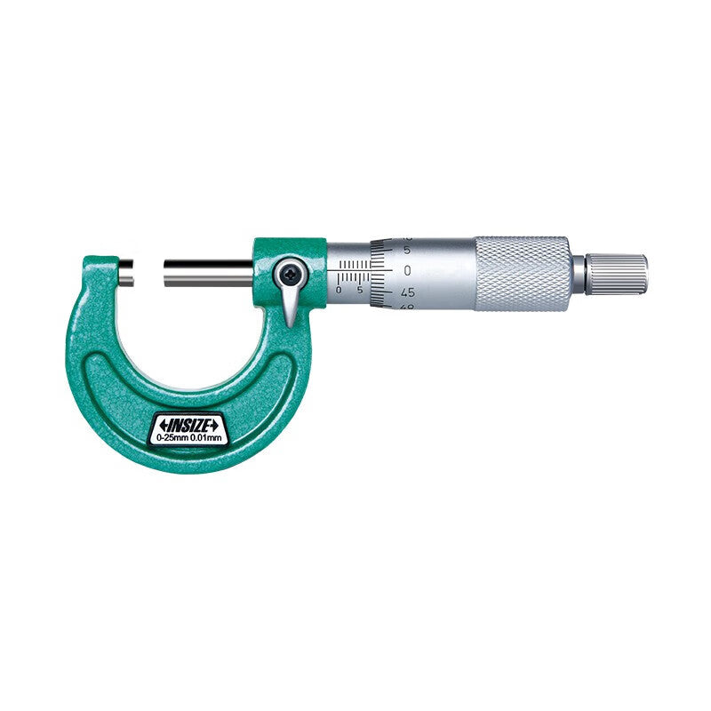 INSIZE outside micrometer, mechanical screw gauge, industrial-grade measuring tool, high precision 0.01mm/3203 3203-100AC, measuring range 75-100x0.01mm, with standard rod.