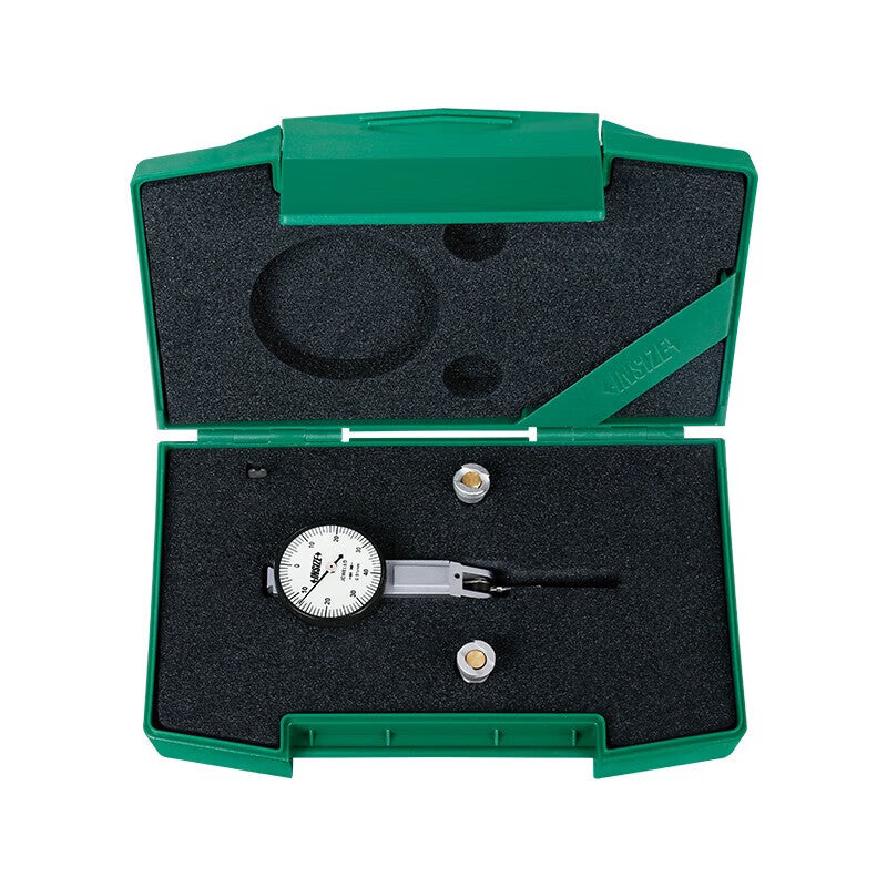 INSIZE 2381-08 high-precision lever dial indicator with large dial (0.8 x 0.01 mm).