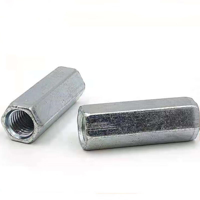 Jinglan Galvanized Extended Hex Nuts/Screw Connecting Caps/Screw Joint Nuts M5 M6 M8 M10 M12-M30 M6*8 Outer Diameter*23 Height (100 pieces)