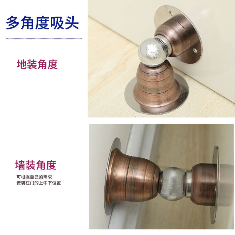 Tianli Door Stopper - No Drill Required Floor Stopper - Anti-collision Door Stopper - Door Blocker - Bathroom Interior Strong Magnetic Door Top Stopper