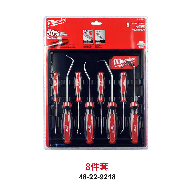 Milwaukee Crochet Picking Set (8 pieces): Crochet hooks, O-rings, sealing rings, and cotter pins.