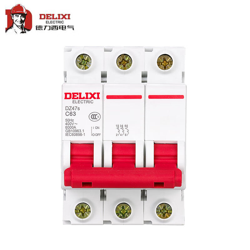 Delixi DZ47s C Type 3P 63A 400V Circuit Breaker