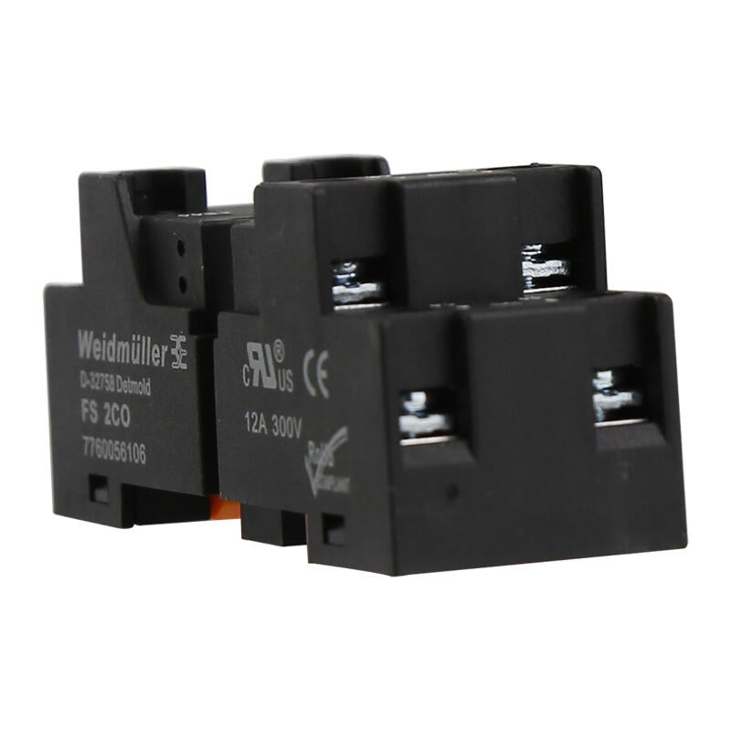 Weidmüller D-SERIES DRM, relay base, continuous current: 12A, screw connection; FS 2CO