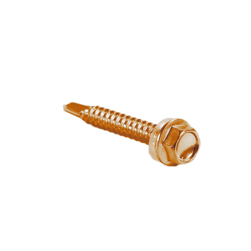 Aozhan Industrial Hexagonal Washer Self-Drilling Screws, Color Zinc Screws, Dovetail Screws, ST5.5-ST6.3 Series, ST5.5*100 [200 pieces/box]