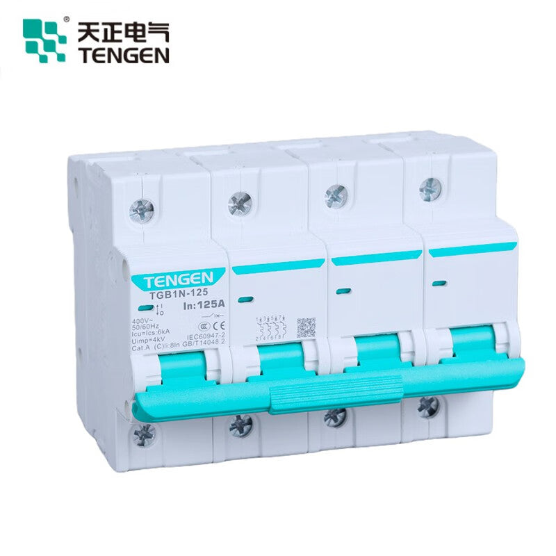 Tianzheng TGB1N Circuit Breaker 4P 80A Type C Short Circuit Protection