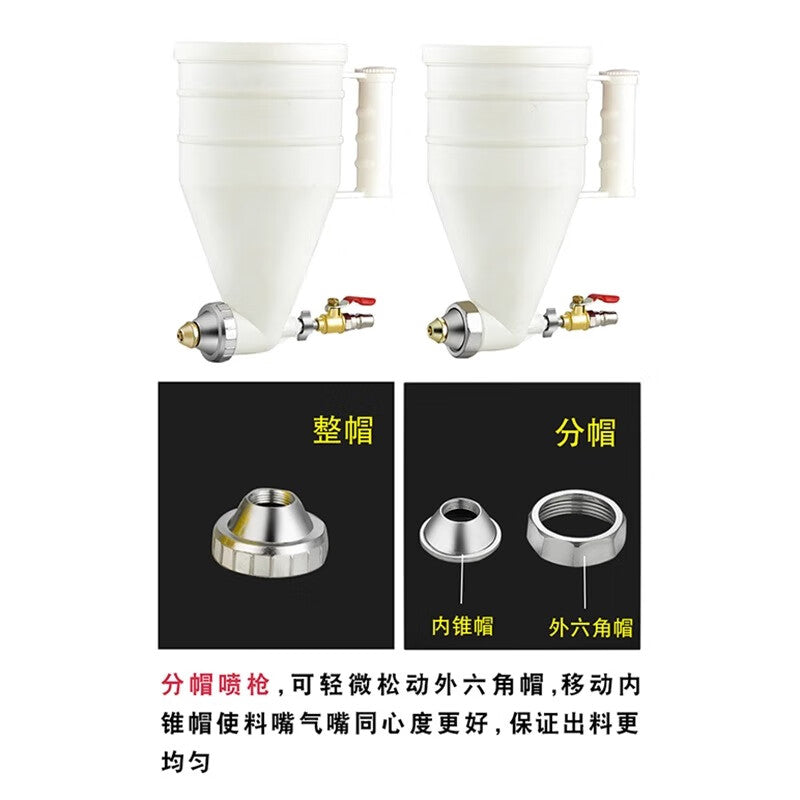 Junwen Stone Paint Sprayer - Component-in-One Plastic Paint Gun/Diatom Mud Sprayer