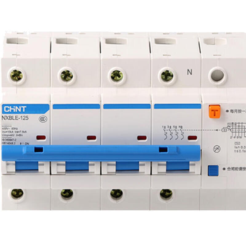 Chint residual current operated circuit breaker; NXBLE-125 4P D100 30mA