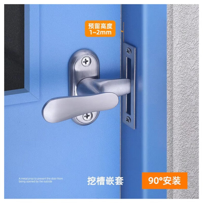 High-speed wheel, surface-mounted stainless steel small bolt, anti-theft door bolt lock, anti-theft lock, door latch, large size [brushed silver] [with screw slots]