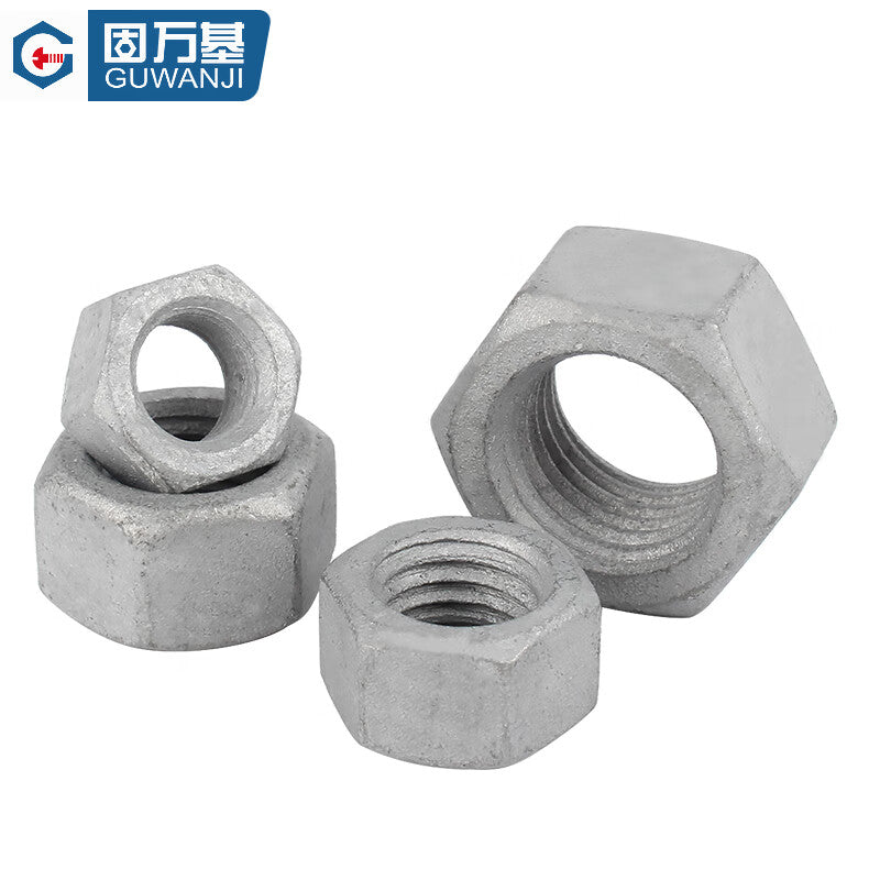 GUWANJI Hex Nuts, Hot-Dip Galvanized Hex Nuts, Grade 8 Hot-Dip Galvanized, Expanded Hole M20 [10 pieces/pack]